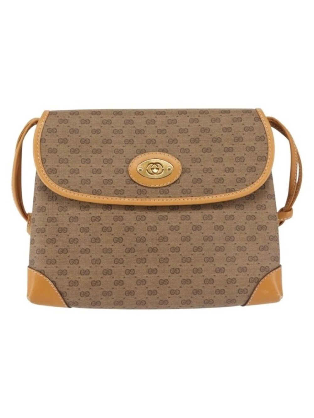 Authentic GUCCI Micro GG Supreme Shoulder Bag PVC Beige Gold 007 92 5548 - Picture 12 of 16